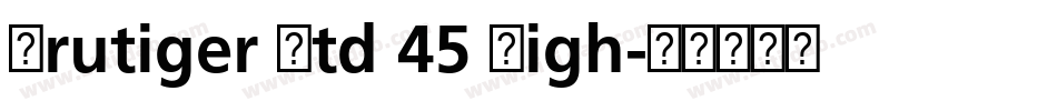 Frutiger Std 45 Ligh字体转换